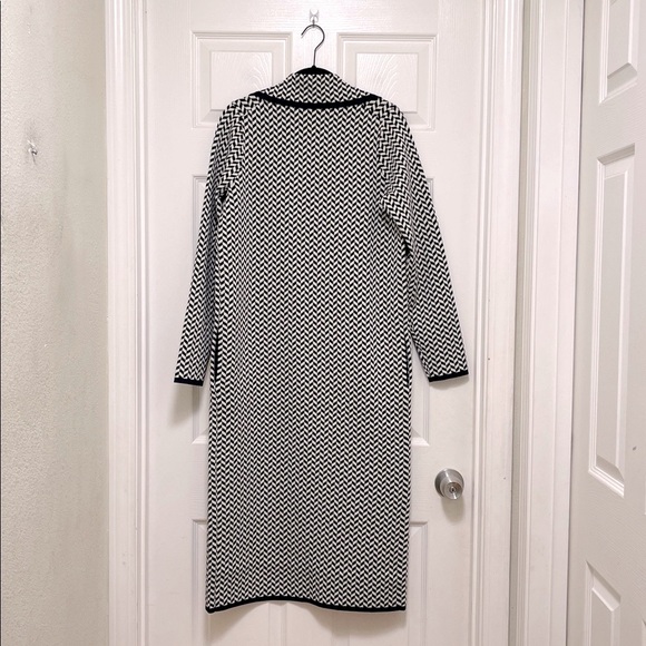 NWT Boden Jacquard Coatigan in Navy Ivory Dogtooth - Picture 10 of 11